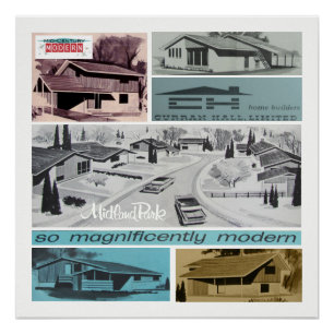Póster ¡Mosaico moderno Retro-licious 60s!