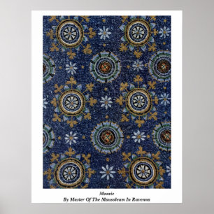 Póster Mosaico Por El Maestro Del Mausoleo En Ravenna.