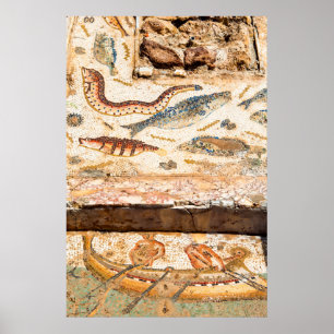 Póster Mosaico Romano Antiguo
