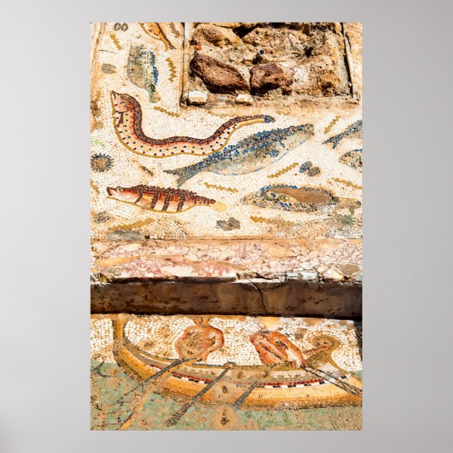 Póster Mosaico Romano Antiguo (Frente)