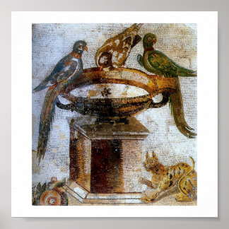 Póster Mosaicos antiguos vintage (Pompeya)