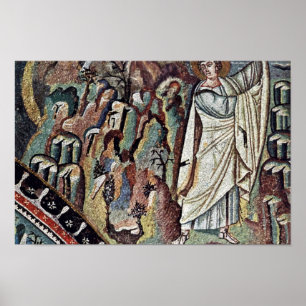 Póster Mosaicos Chor En San Vitale En Rávena, Szene: Mose
