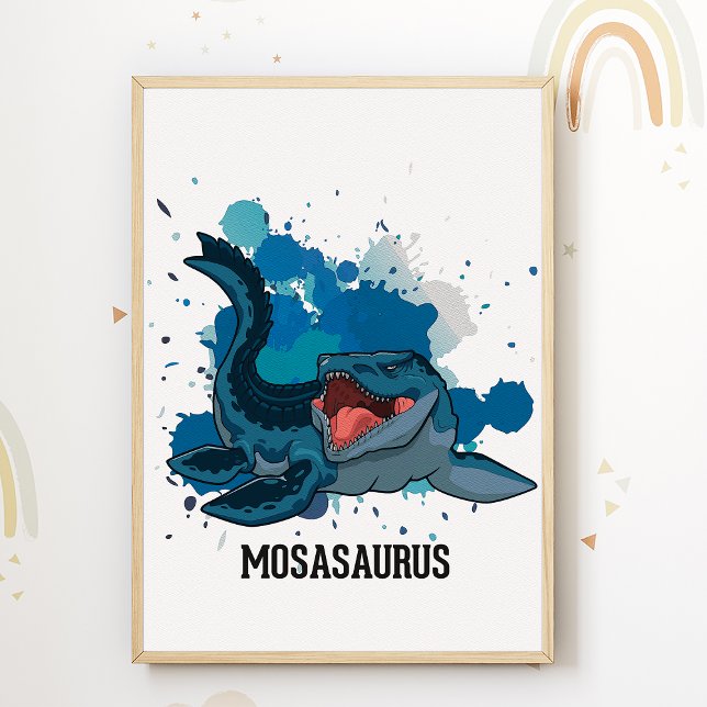 Póster Mosasaurus Nursery Print Dino Kids Room Poster (Subido por el creador)