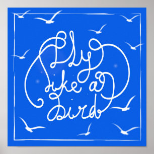 Póster Mosca como un pájaro