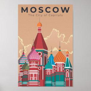 Póster Moscú Rusia: Famoso lugar de viaje