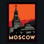 Póster moscú rusia kremlin art deco retro viajar<br><div class="desc"></div>