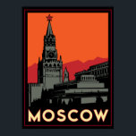 Póster moscú rusia kremlin art deco retro viajar<br><div class="desc"></div>