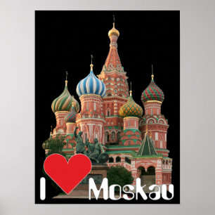 Póster Moscú Rusia Russia