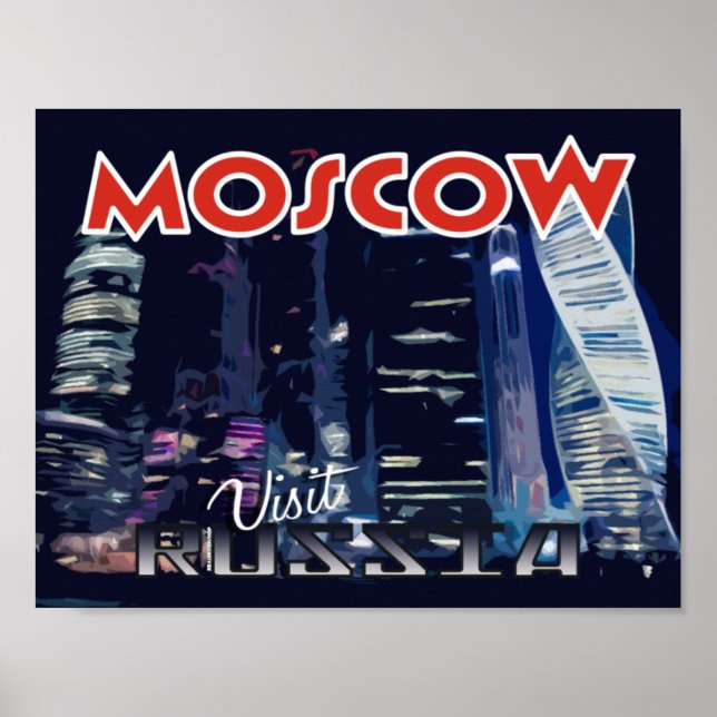 Póster Moscú, Visita Rusia... (Frente)