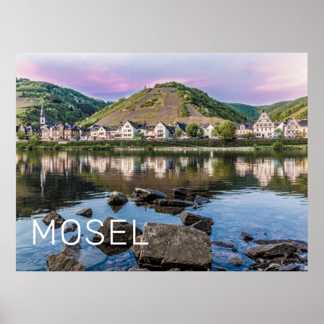 Póster Moselle Ediger Eller Sunset River Cochem Souvenir (Frente)