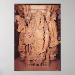 Póster Moses, detalle del pedestal hexagonal