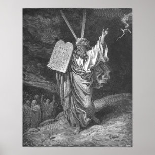Póster Moses on Mount Sinai