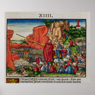 Póster Moses que cruza el Mar Rojo