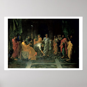 Póster Moses y la serpiente descarada (aceite en lona)