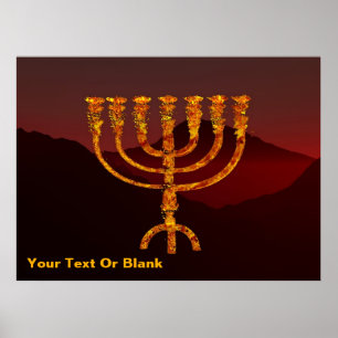 Póster Moshe es Menorah