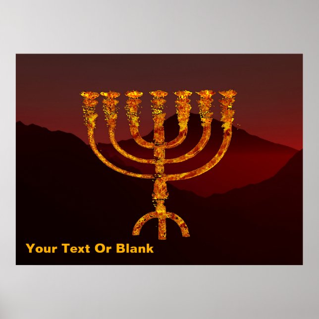 Póster Moshe es Menorah (Frente)