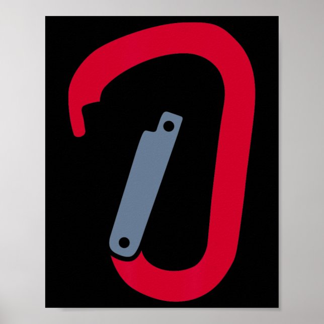 Póster Mosquetón de escalada (Frente)