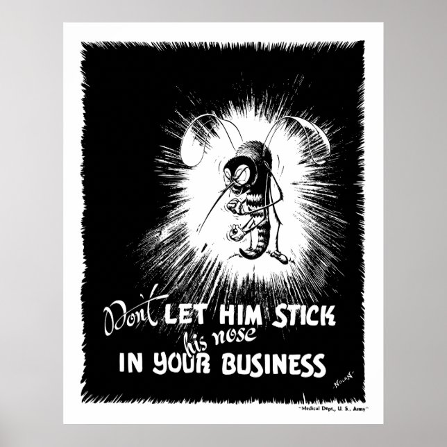 Póster Mosquito de la malaria (Frente)