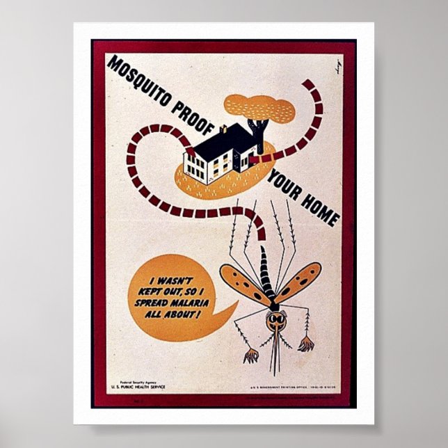 Póster Mosquito Provoca tu hogar (Frente)