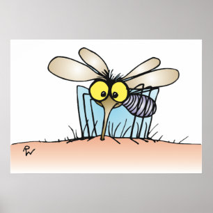 Póster Mosquito que muerde un poster del brazo