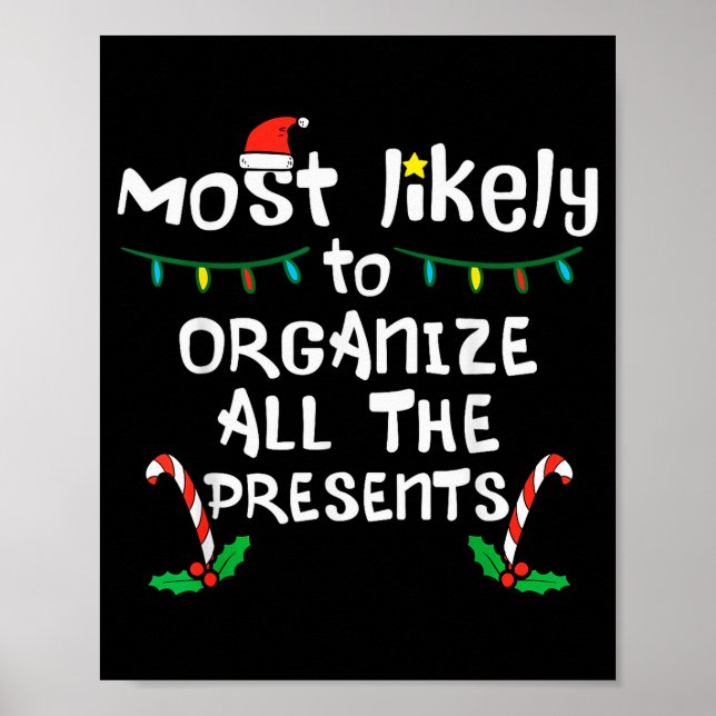 Póster Most Likely Organize Christmas Xmas Family Matchin (Frente)