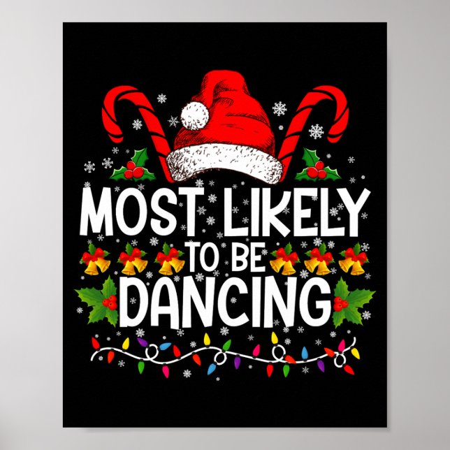 Póster Most Likely To Be Dancing Matching Family  (Frente)