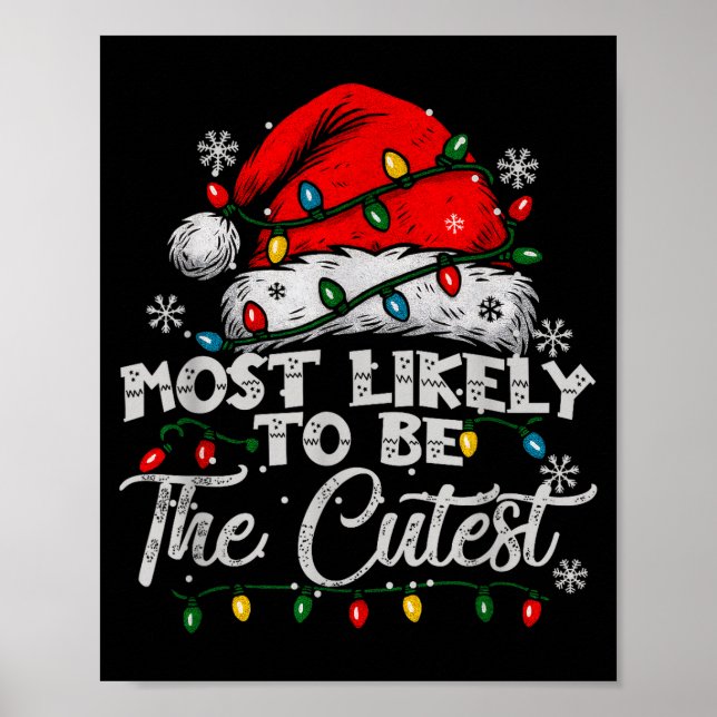 Póster Most Likely To Be The Cutest Matching Family Chris (Frente)