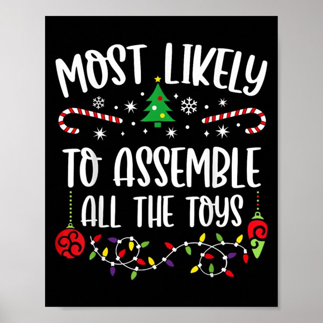 Póster Most Likely To Emble All The Toys Funny Christmas  (Frente)