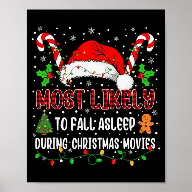 Póster Most Likely To Fall Asleep During Christmas Movies (Frente)