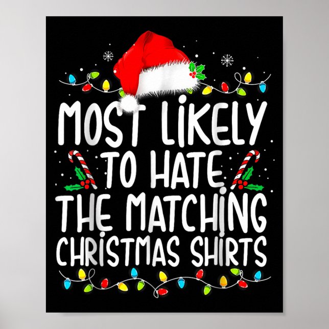 Póster Most Likely To Hate Matching Christmas  (Frente)
