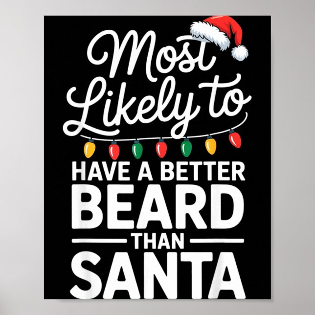 Póster Most Likely To Have A Better Beard Than Santa Funn (Frente)