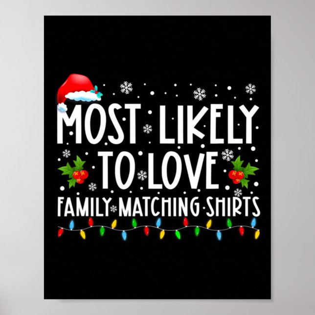 Póster Most Likely To Love Family Matching S Christmas Fu (Frente)