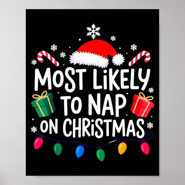 Póster Most Likely To Nap On Christmas Family  (Frente)