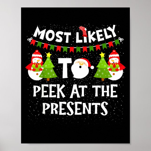 Póster Most Likely To Peek At The Snowman Family Christma (Frente)