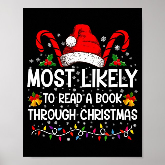 Póster Most Likely To Read A Book Through Christmas  (Frente)