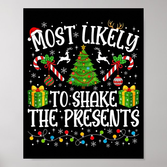 Póster Most Likely To Shake The Family Christmas Matching (Frente)