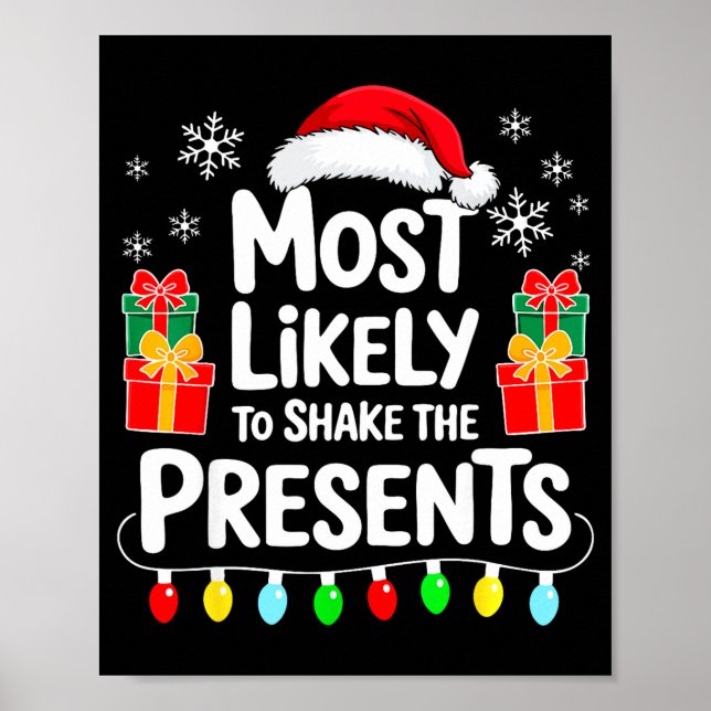 Póster Most Likely To Shake The Shirt Family Christmas  (Frente)