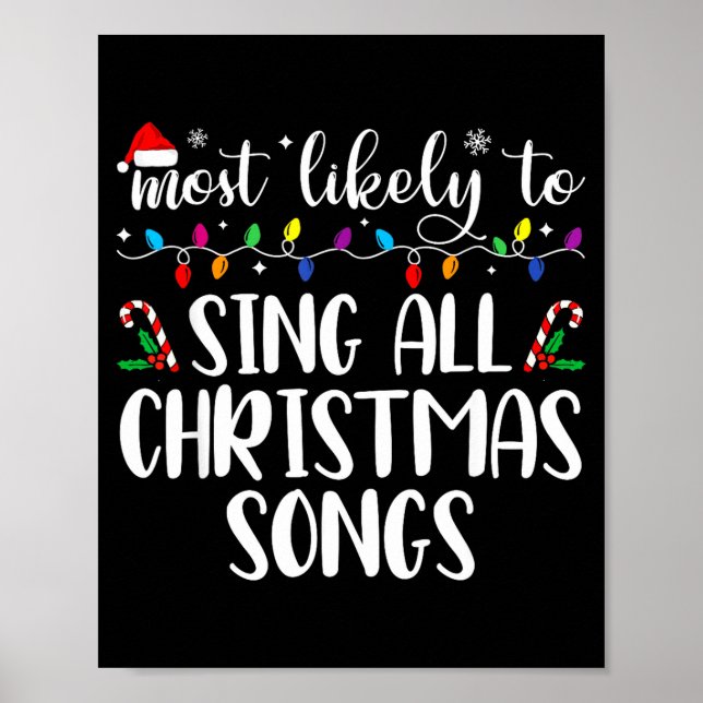 Póster Most Likely To Sing All The Christmas Songs Family (Frente)