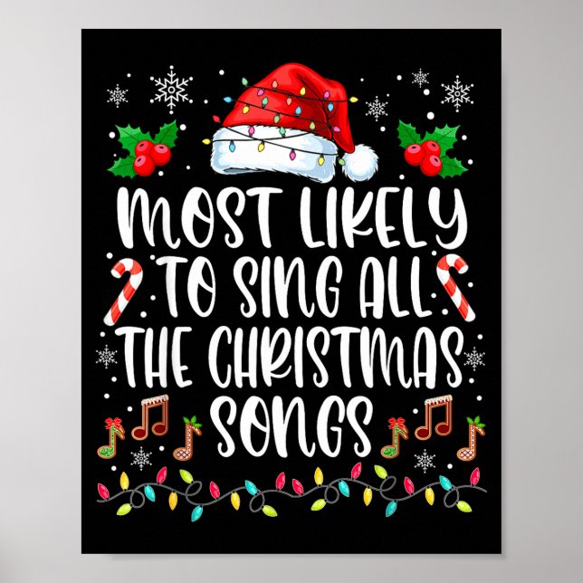 Póster Most Likely To Sing All The Christmas Songs Family (Frente)