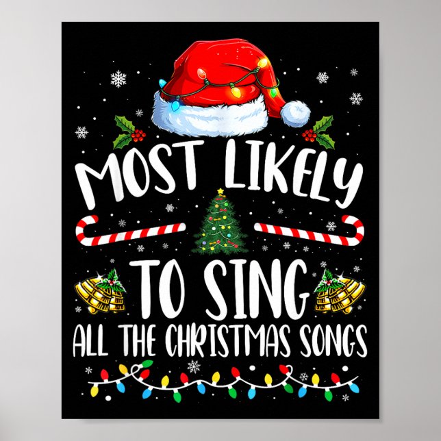 Póster Most Likely To Sing All The Christmas Songs Family (Frente)