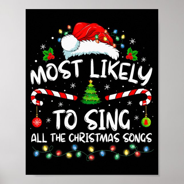 Póster Most Likely To Sing All The Christmas Songs Family (Frente)