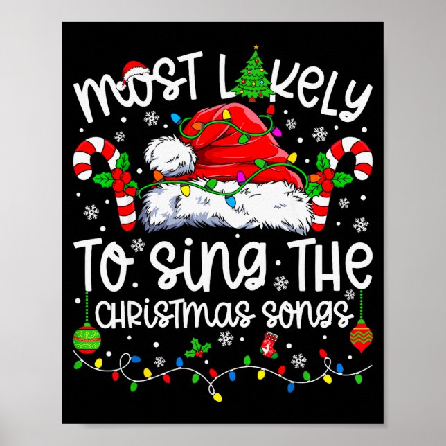 Póster Most Likely To Sing The Christmas Songs Matching C (Frente)