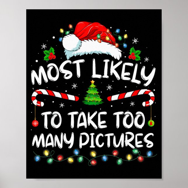 Póster Most Likely To Take Too Many Ctures Funny Family C (Frente)