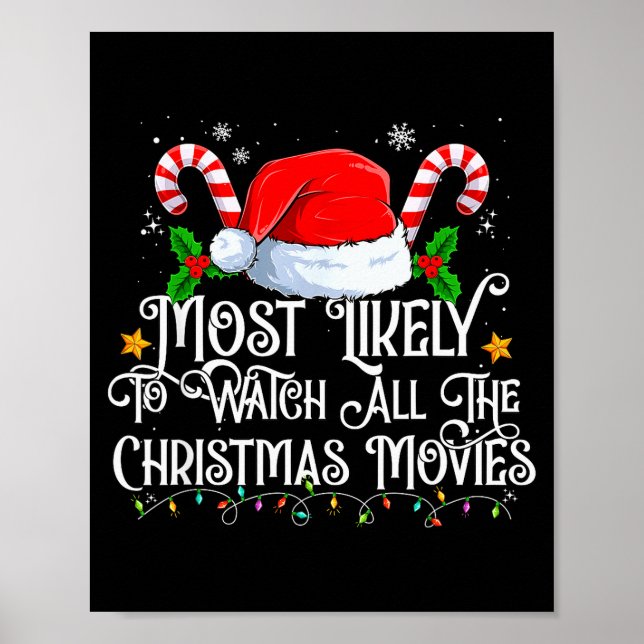 Póster Most Likely To Watch All The Christmas Movie Match (Frente)