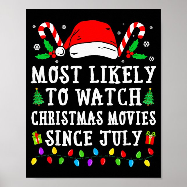 Póster Most Likely To Watch Christmas Movies Since July C (Frente)