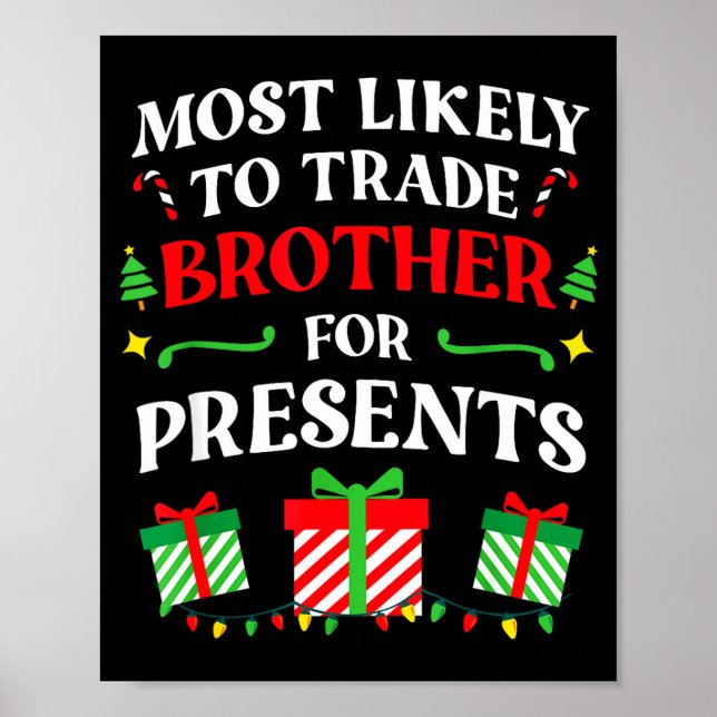 Póster Most Likely Trade Brother Christmas Family Photo  (Frente)