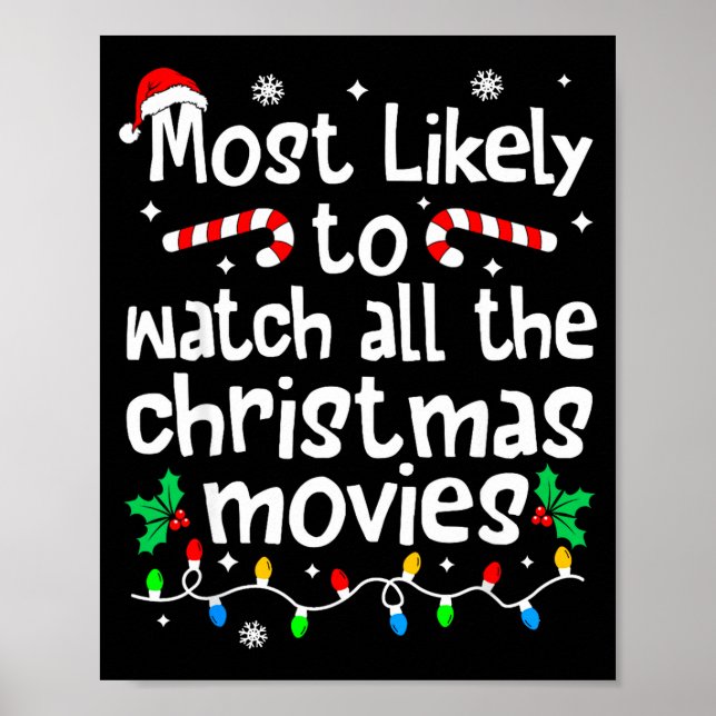 Póster Most Likely Watch All The C-hristmas Movies Matchi (Frente)