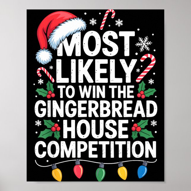 Póster Most Likely Win Gingerbread House Competition Bake (Frente)