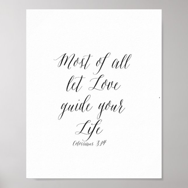 Póster Most of all let Love guide your life - Poster (Frente)
