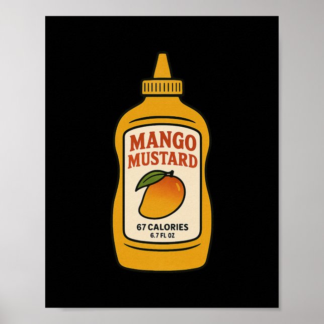 Póster Mostaza de Mango 67 Seis Siete 6-7 - Divertida Loc (Frente)